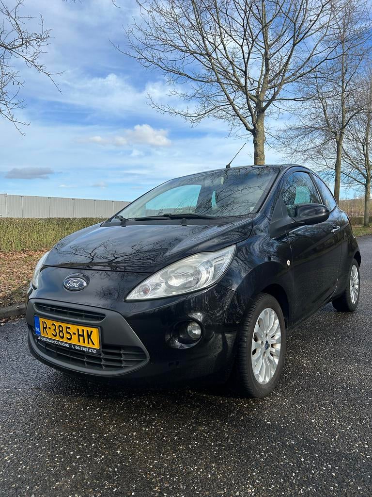 Ford Ka 1.2 69pk 2012 Zwart, Auto's, Ford, Voorwielaandrijving, Stof, 1242 cc, 4 cilinders