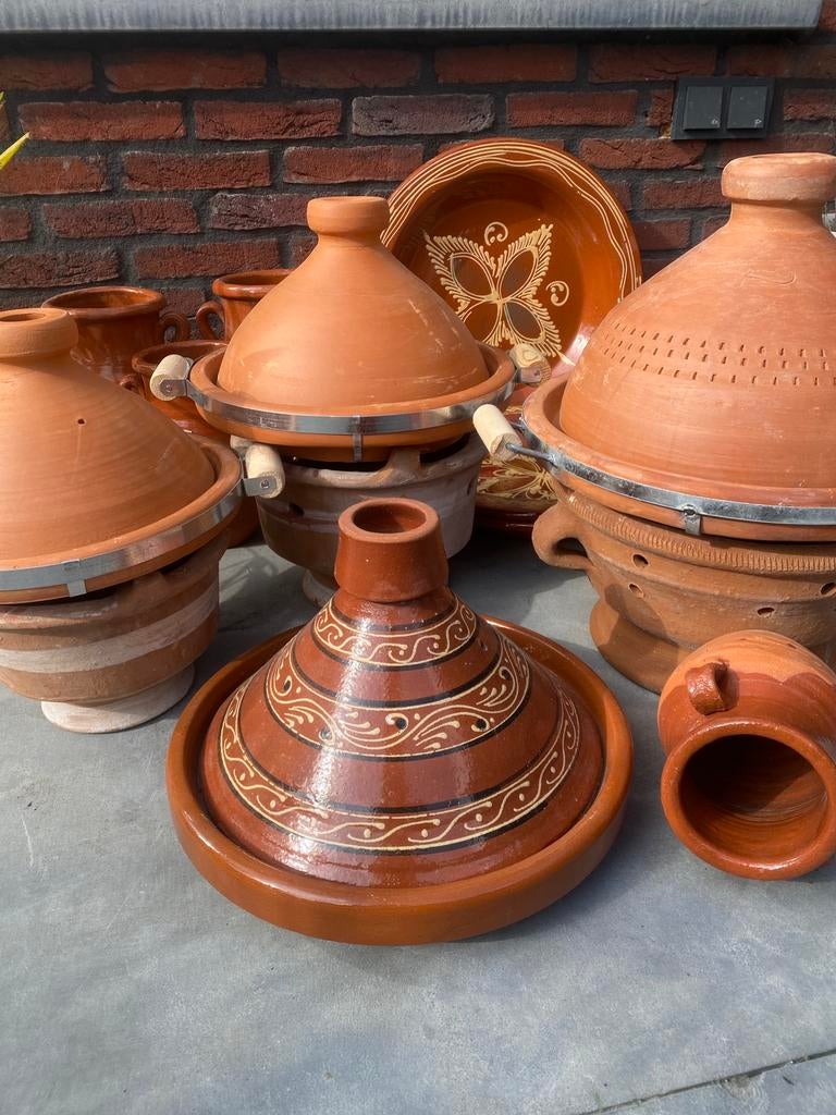 Tajine bbq majmar tanjia Marokkaanse aardewerk schalen, Ophalen of Verzenden, Nieuw, Overige materialen, Overige typen