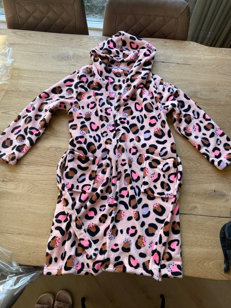 Hema Badjas Panterprint Maat 146/152, Kinderen en Baby's, Kinderkleding | Maat 152, Ophalen of Verzenden, Zo goed als nieuw