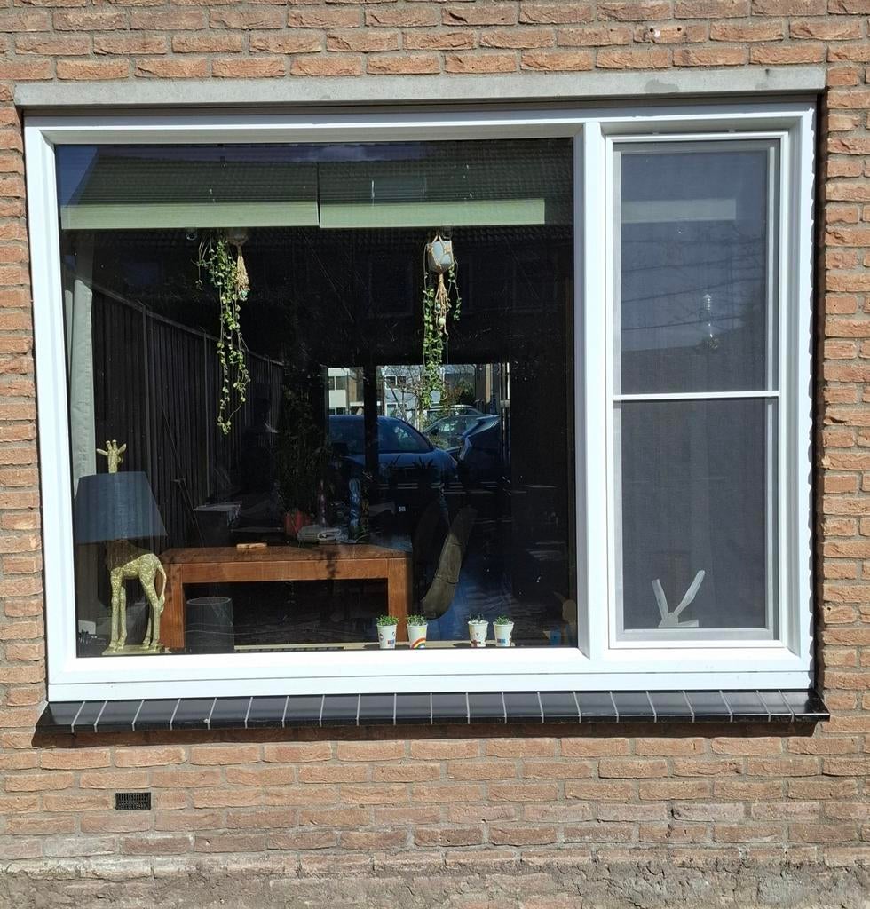 Kunststof kozijn met draaikiepraam, Ophalen, Gevelraam of Ruit, Nieuw, 160 cm of meer