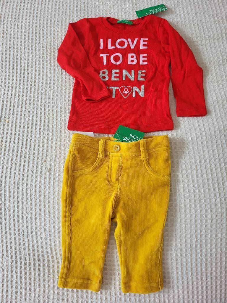 Set van Benetton. Bovenstuk maat 68, broekje maat 62., Kinderen en Baby's, Babykleding | Maat 62, Jongetje of Meisje, Nieuw, Ophalen of Verzenden