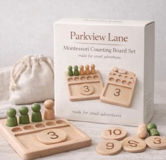 Montessori Counting Board set from Parkview Lane for Kids, Ophalen of Verzenden, Nieuw, Overige typen