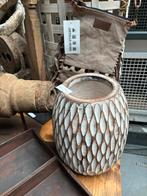 Laatste ibiza spullen nog 3 houten vazen en 1 tafeltje, Ophalen, Overige materialen, Overige kleuren, Nieuw