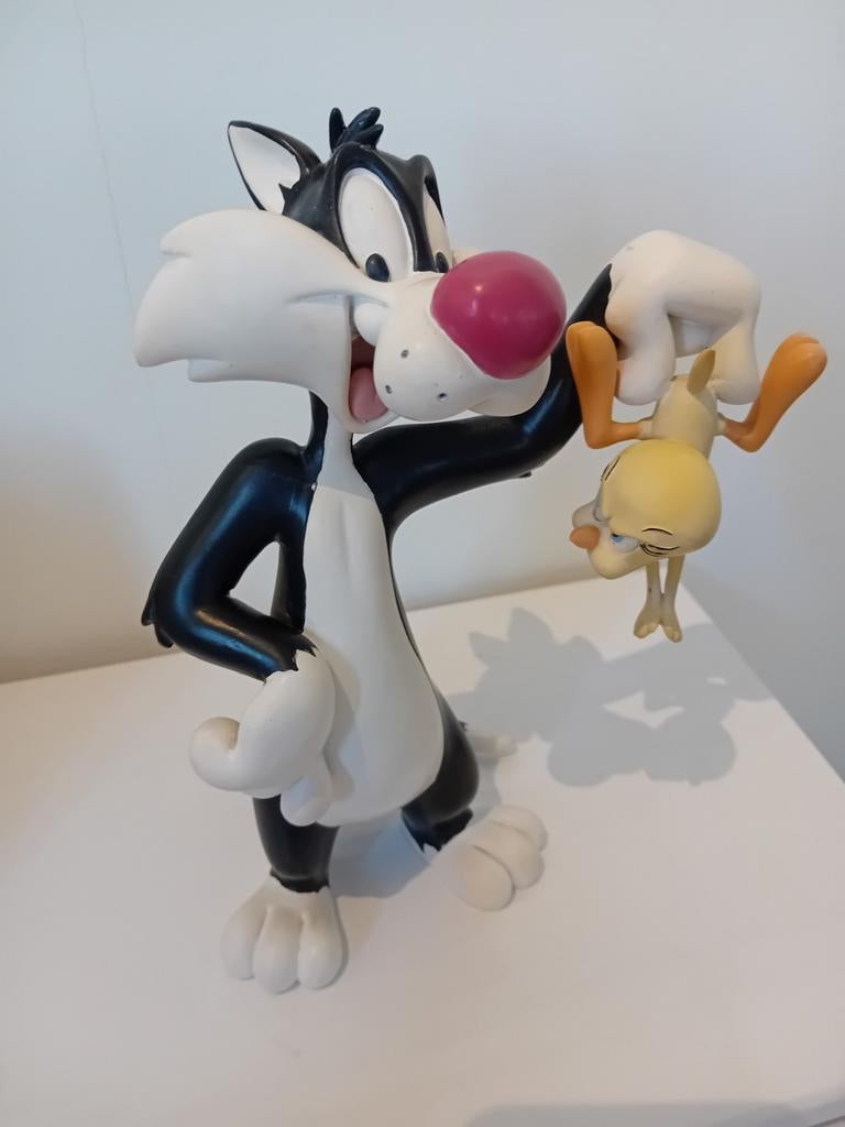 Vintage Looney Tunes Sylvester & Tweety Figuur, Ophalen of Verzenden, Gebruikt
