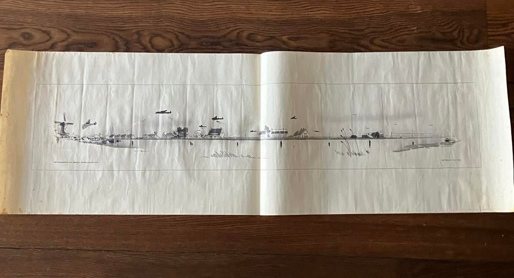 Prent F. van de Weg - Voedseldropping Operatie Manna, Ophalen of Verzenden