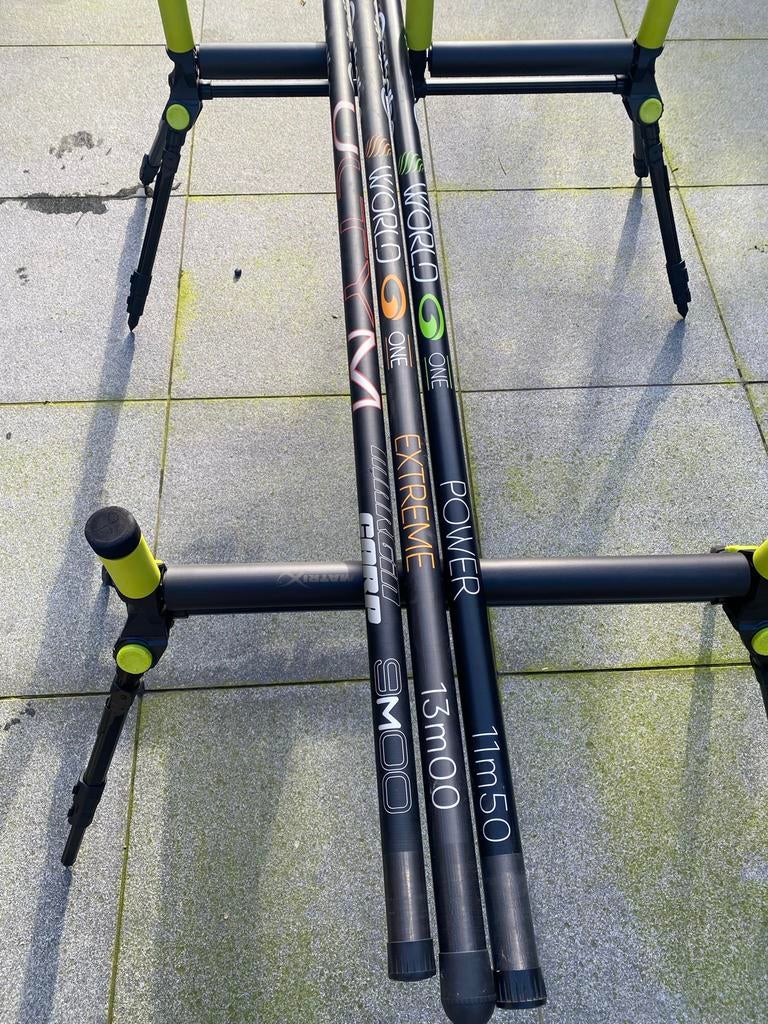 Garbolino World G One Extreme, Power & Ultym Hengels + Extra, Watersport en Boten, Ophalen of Verzenden, Gebruikt, Vaste hengel