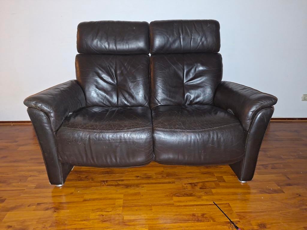 Zwarte verstelbare tweezitsbank - Ophalen voor 29 april, Gebruikt, 150 tot 200 cm, Tweepersoons, Ophalen of Verzenden