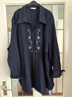 Ulla Popken zgan blauwe Plizee blouse maat 52, Blauw, Blouse of Tuniek, Ulla Popken, Ophalen of Verzenden