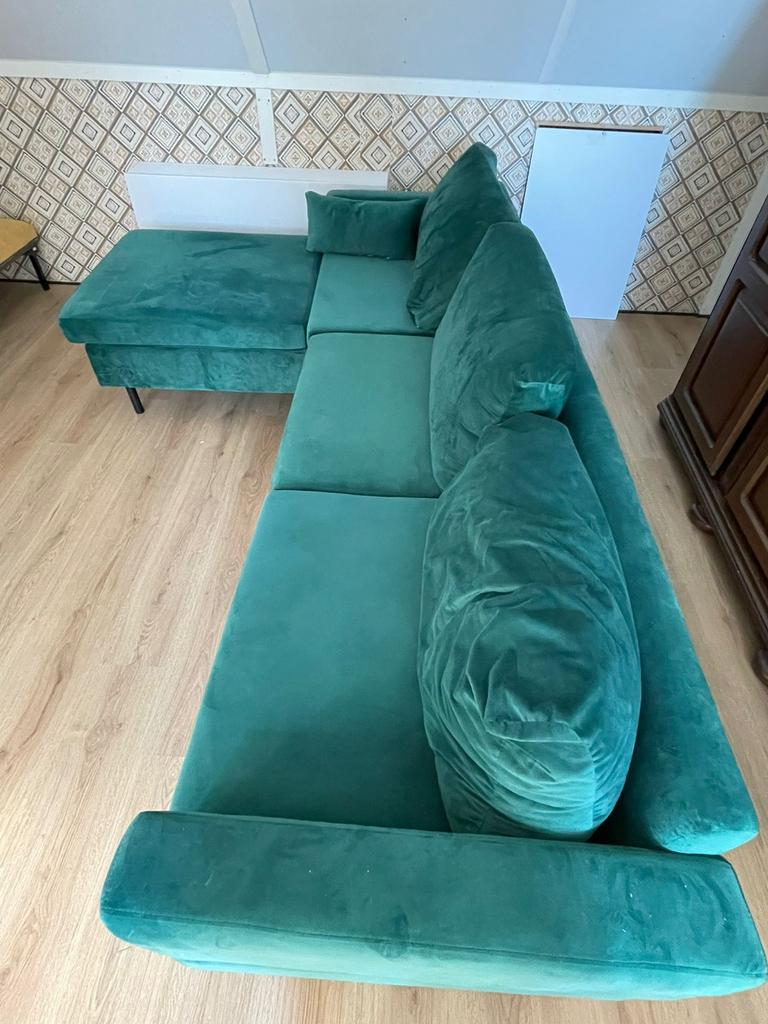 Groene hoekbank, Ophalen, Zo goed als nieuw