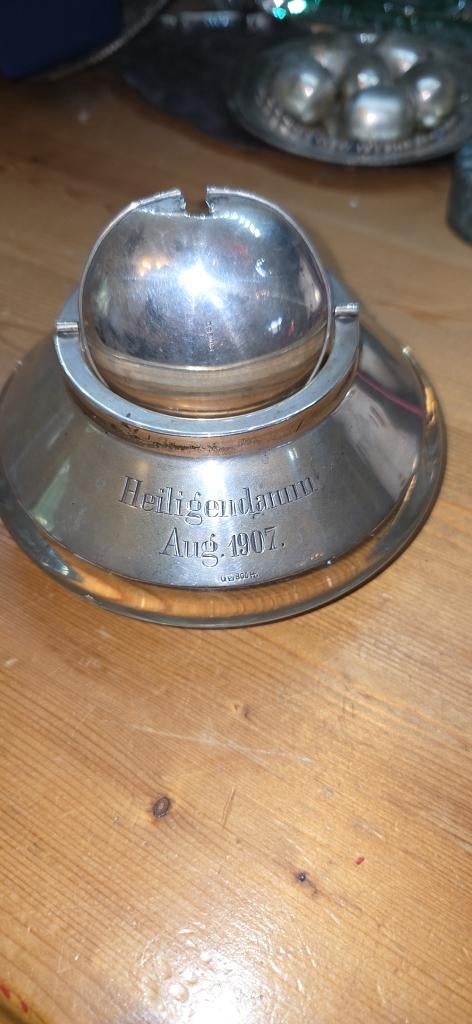 Schitterend Duits zilveren suikerpot met glas, Antiek en Kunst, Antiek | Goud en Zilver, Ophalen of Verzenden, Zilver