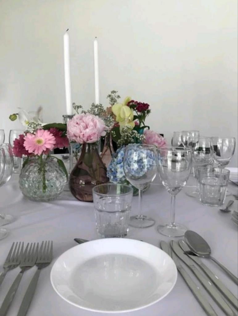 21 diner? Voordelig servies huren van particulier., Ophalen, Zo goed als nieuw, Effen, Bord(en)