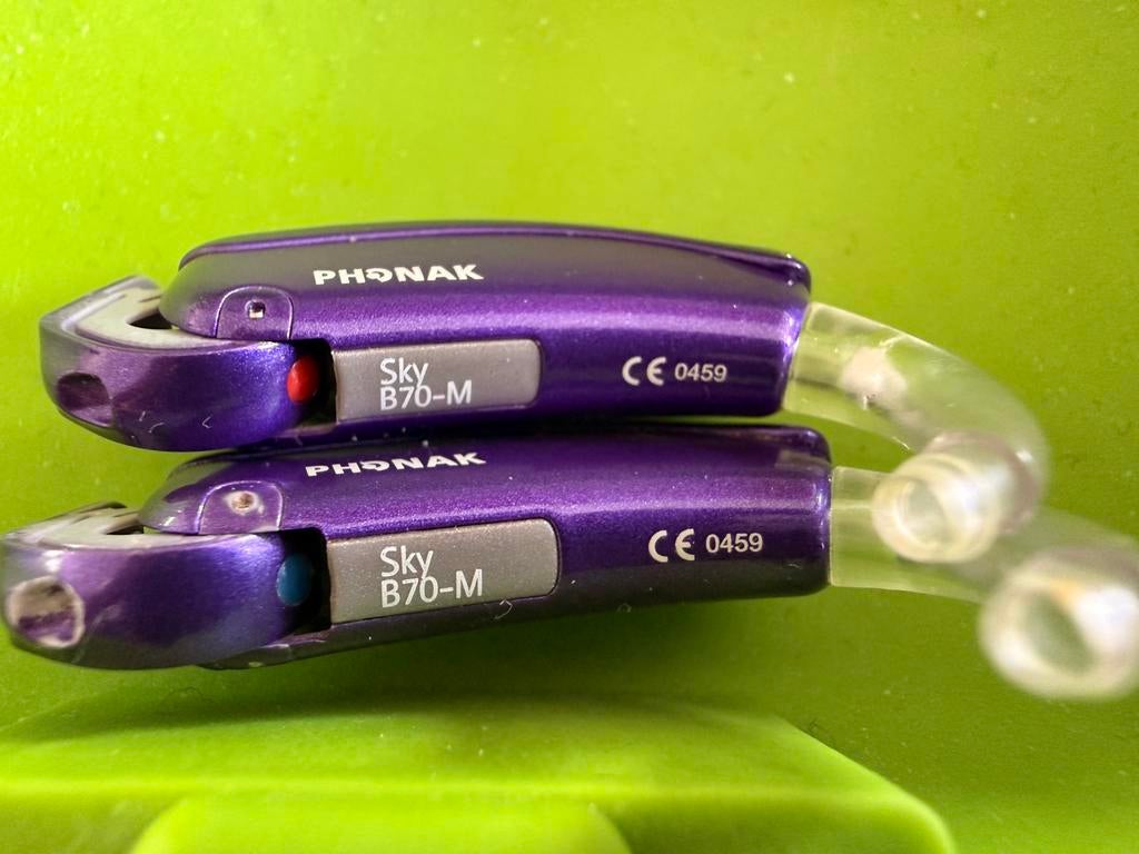 Kinderhoortoestellen Phonak Sky B70-M – complete set, Ophalen, Zo goed als nieuw