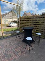 Statafel met hoes en 4 krukken, Huis en Inrichting, Ophalen of Verzenden, Gebruikt