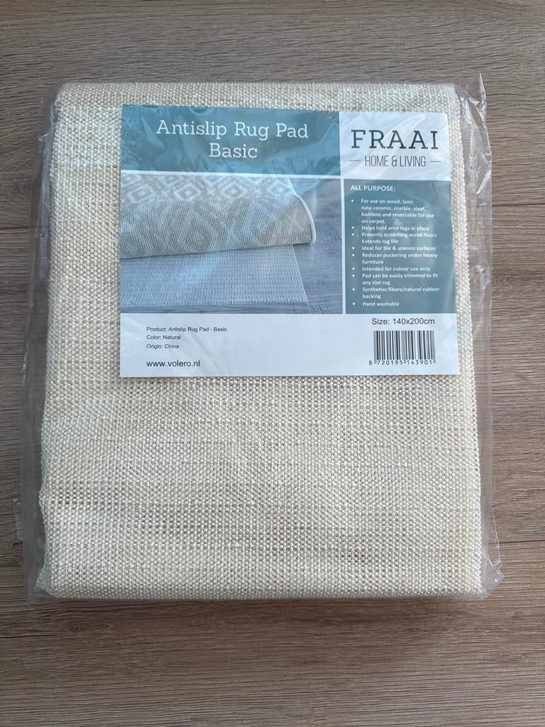 Volero Antislip Onderkleed 140x200 cm - Nieuw, Huis en Inrichting, Ophalen, 100 tot 150 cm, Beige, Nieuw