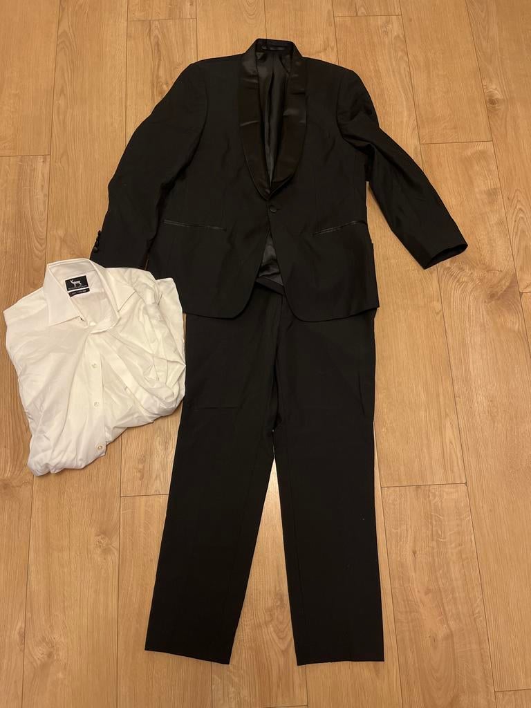 Gents Trouwpak ZGAN - Maat M, lengte 1.75m, Kleding | Heren, Ophalen of Verzenden, Zo goed als nieuw, Maat 48/50 (M), Zwart