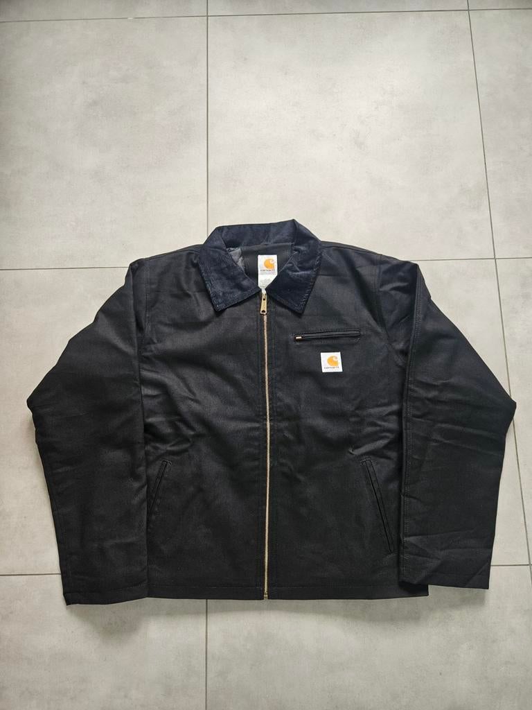 Carhartt Reworked Detroit Jacket Canvas Zwart Heren Medium, Kleding | Heren, Jassen | Zomer, Zo goed als nieuw, Maat 48/50 (M)