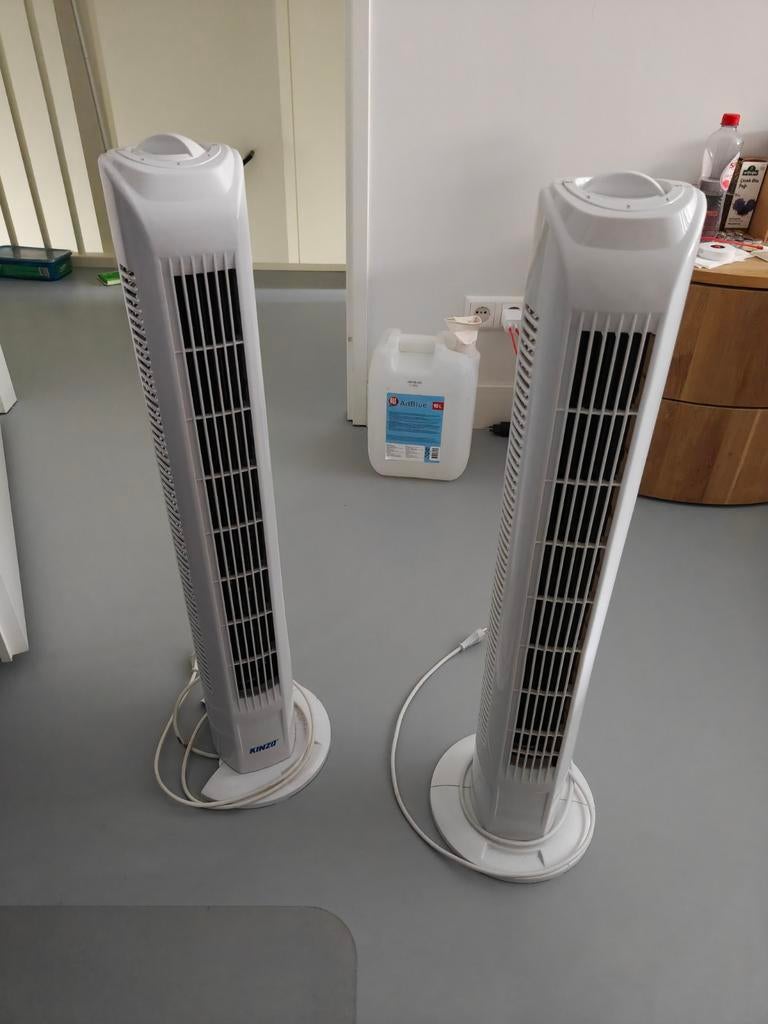 Torenventilator - Set van 2, Witgoed en Apparatuur, Ventilatoren, Ophalen of Verzenden, Zo goed als nieuw, Torenventilator