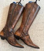 Lederen laarzen maat 36, Verzenden, Zo goed als nieuw, Bruin, Hoge laarzen