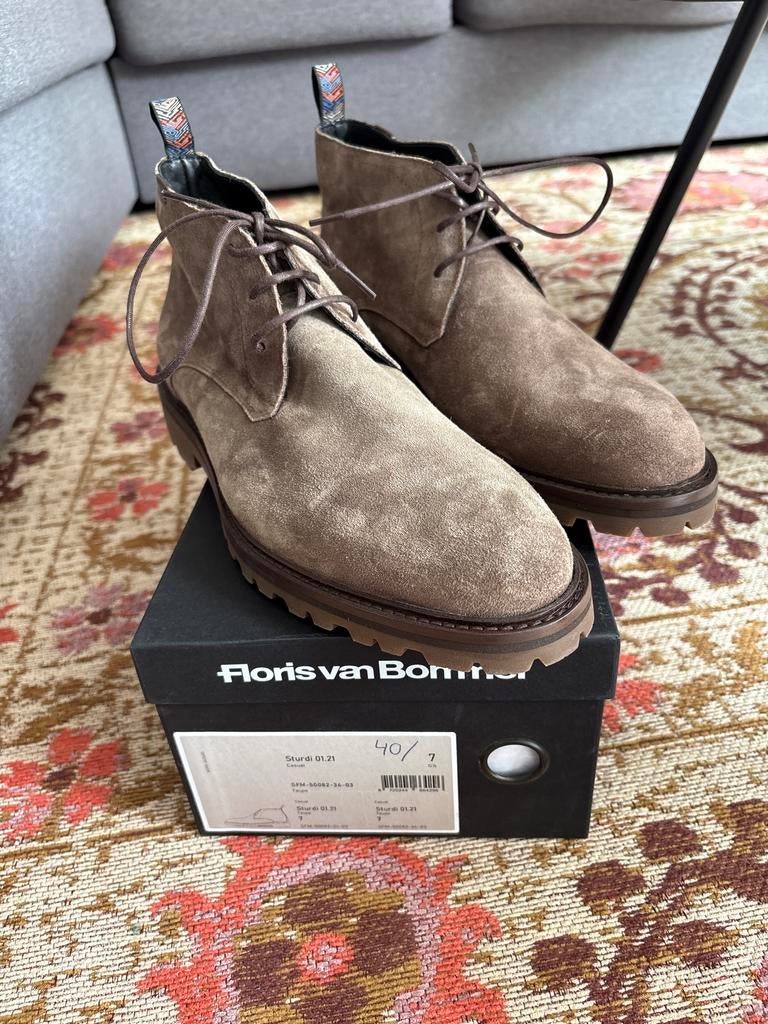 Floris van Bommel Sturdi 01.21 casual schoenen taupe maat 40, Bruin, Nieuw, Ophalen of Verzenden, Veterschoenen