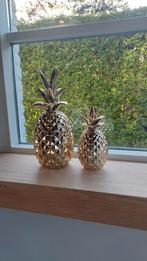 2x Decoratieve ananas goud - woondecoratie, Ophalen of Verzenden, Gebruikt
