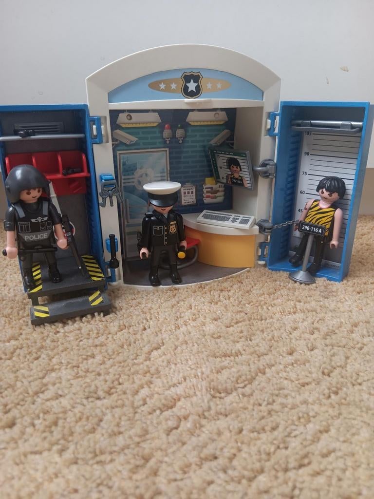 Playmobil Politiestation met Agent, Boef en Rechercheur, Ophalen, Gebruikt, Jongen of Meisje