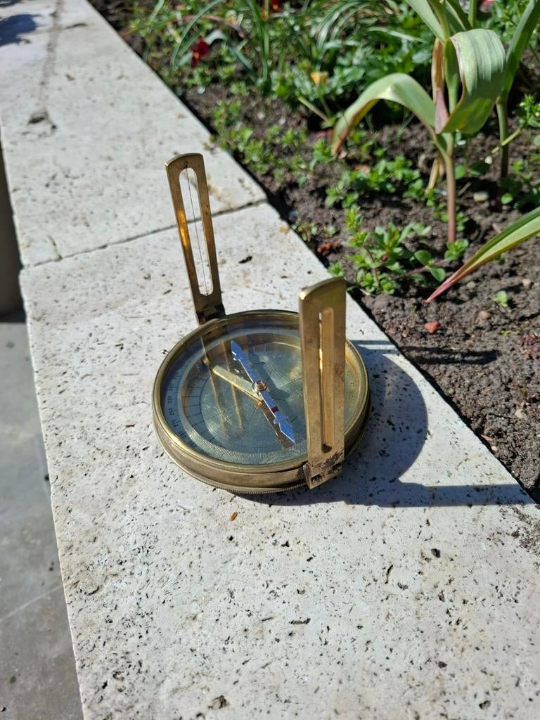 Kompas zwaar messing Militair Scheepvaart Landmeetkundig, Ophalen of Verzenden