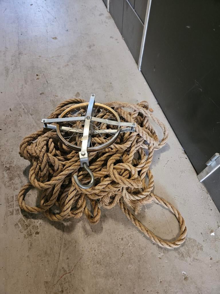 Katrol met touw gebruikt, Ophalen of Verzenden