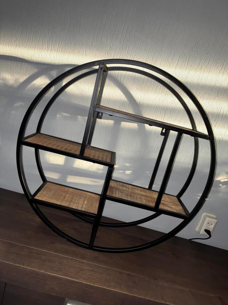 Mangohouten wandrek doorsnede 75cm, Ophalen, Zo goed als nieuw