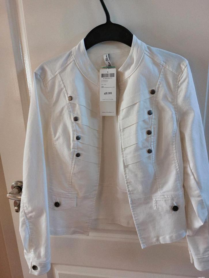 Witte katoenen zomerjasje maat S Nieuw, Kleding | Dames, Jassen | Zomer, Nieuw, Maat 38/40 (M), Wit, Ophalen of Verzenden