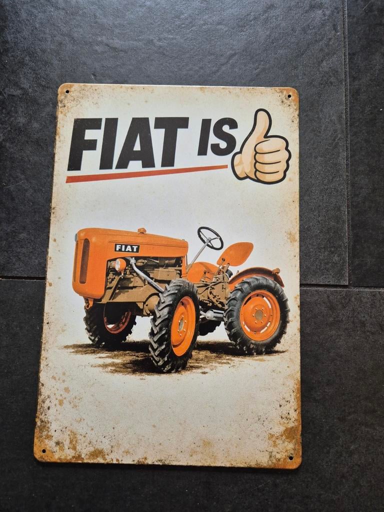 Fiat is zo  reclamebord, Ophalen of Verzenden, Nieuw, Reclamebord
