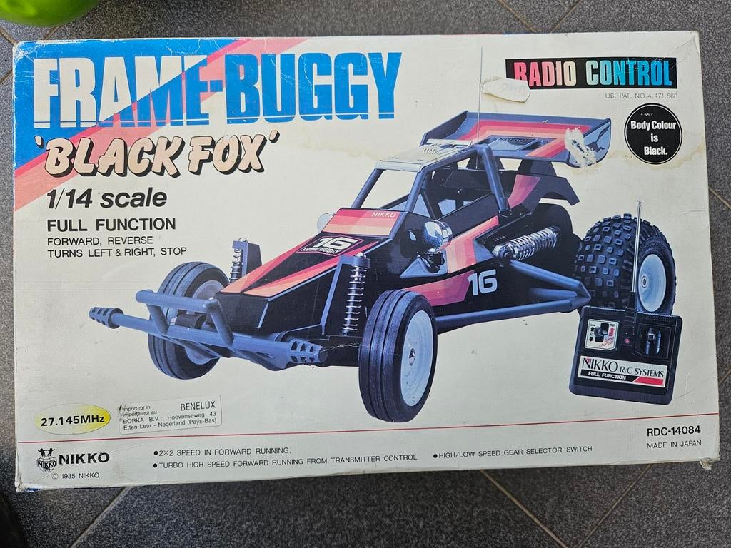 Nikko Frame Buggy Black Fox (Vintage) RC Auto 1:14, Elektro, Auto offroad, Schaal 1:14, Ophalen of Verzenden