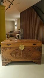 Houten handgemaakte opbergkist uit Indonesië, Gebruikt, 100 tot 150 cm, Ophalen of Verzenden, 75 tot 100 cm