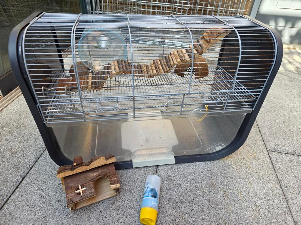 Dwerghamster kooi met extra's, Dieren en Toebehoren, Kooi, Gebruikt, Minder dan 75 cm, Hamster