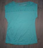 Mintgroen Shirtje met Kant (L), Maat 42/44 (L), Ophalen of Verzenden, Korte mouw, Groen