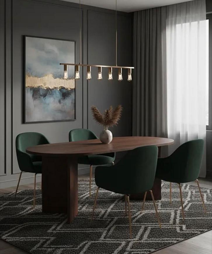 Splinter nieuwe eettafel walnoot, Huis en Inrichting, Tafels | Eettafels, Nieuw, 50 tot 100 cm, 200 cm of meer, Vijf personen of meer