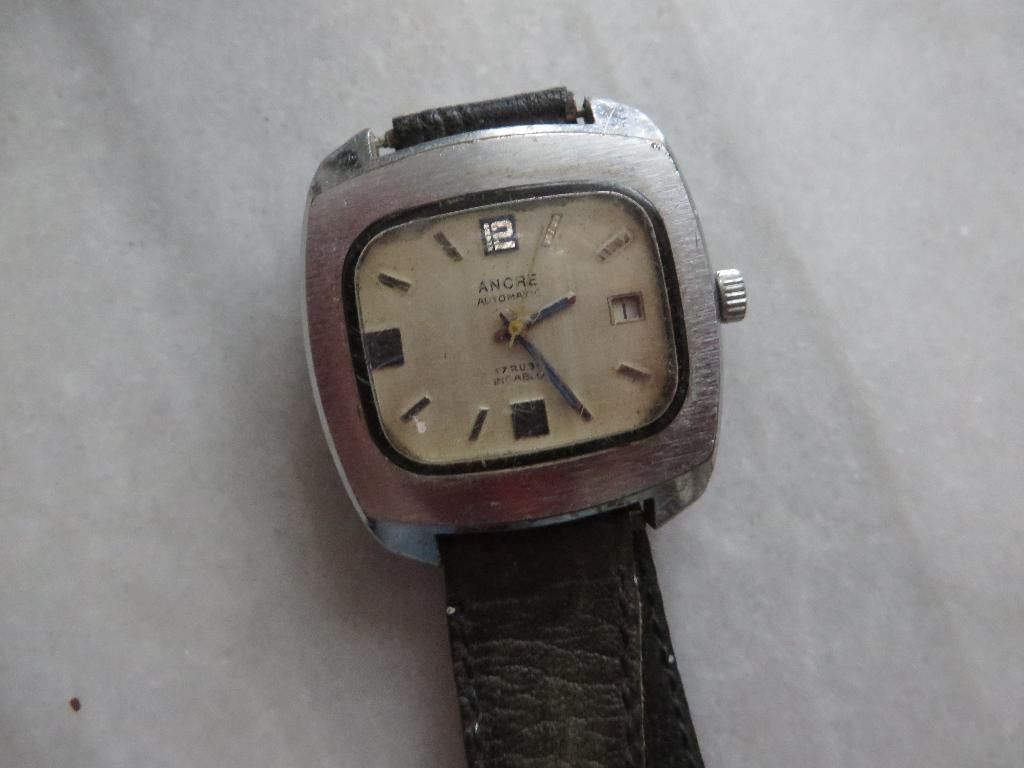 Mechanisch heren horloge, Ancre automatic 17 rubis, Overige merken, Overige materialen, Polshorloge, Ophalen of Verzenden