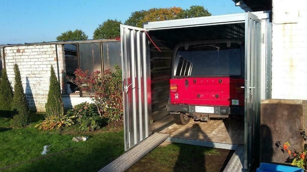 autostalling/ oldtimer stalling/container/snelbouwcontainer, Ophalen