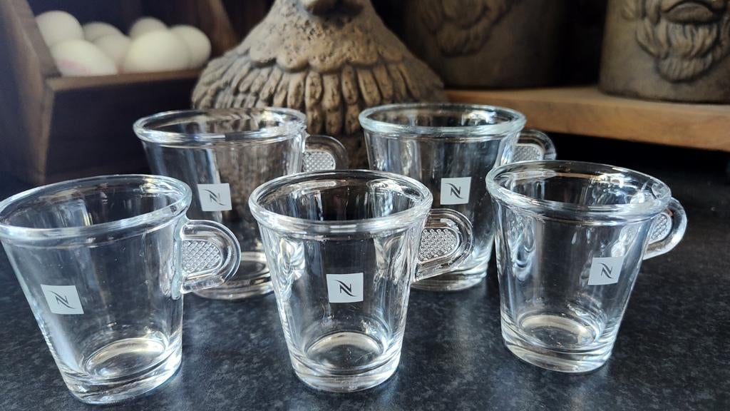 Nespresso Lungo (2x) en espresso (3x) kopjes, Ophalen of Verzenden