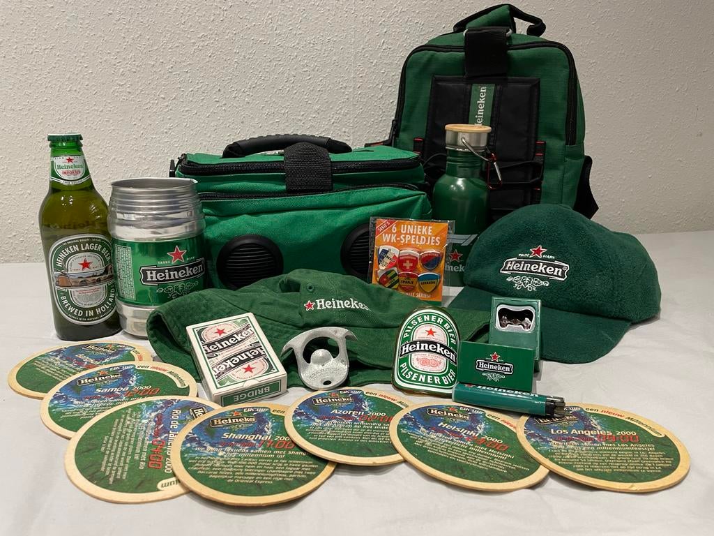 Heineken verzameling met diverse items, Verzamelen, Merken en Reclamevoorwerpen, Ophalen of Verzenden, Gebruikt, Overige typen
