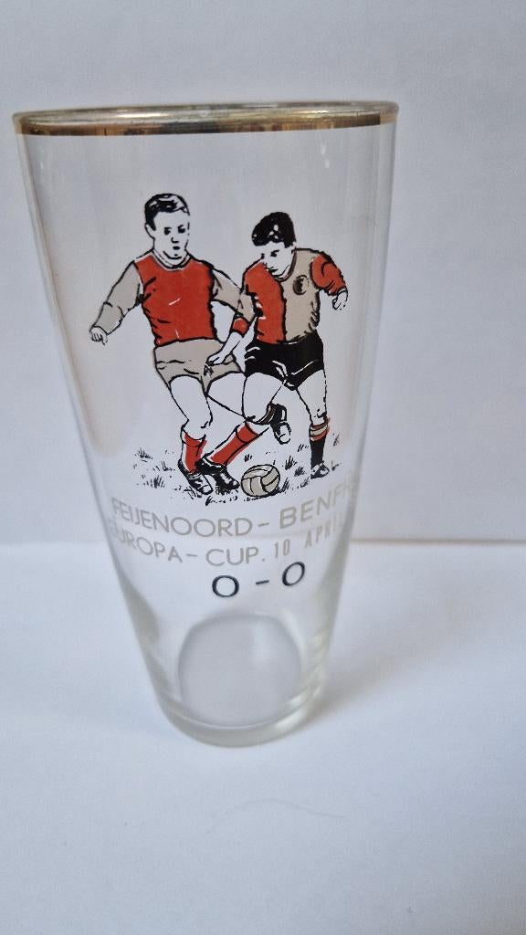 Voetbalglas Feijenoord Benfica, Ophalen of Verzenden, Zo goed als nieuw, Buitenlandse clubs, Overige typen
