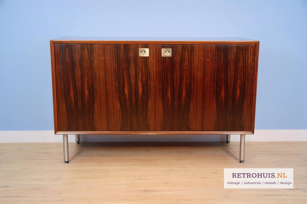 Deens vintage dressoir palissander 1960s mid-century retro, Huis en Inrichting, Kasten | Dressoirs, Ophalen, Gebruikt, 25 tot 50 cm