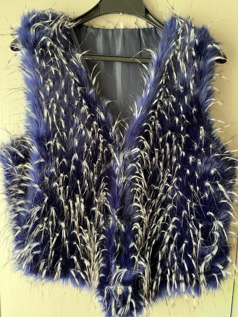 Bohemian hippie festival imitatiebont gilet hesje waistcoat, Ophalen of Verzenden, Nieuw, Maat 38/40 (M)