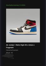 Jordan 1 High Fragment x Union LA - maat 43, Ophalen of Verzenden, Nieuw, Overige kleuren
