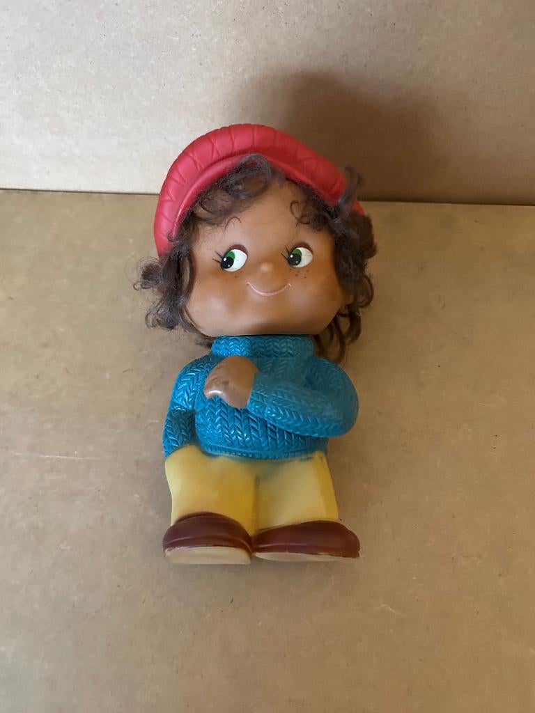 Vintage rubberen pop met haar, Antiek en Kunst, Antiek | Speelgoed, Ophalen