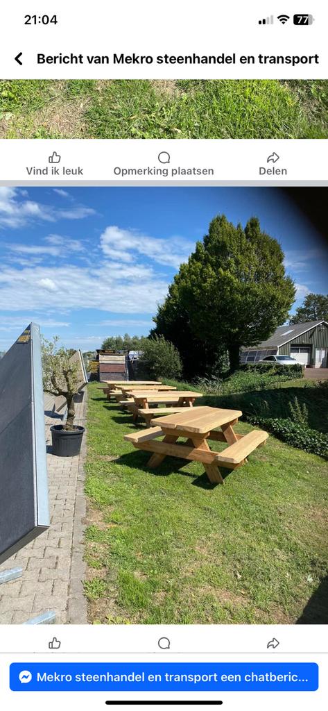 Zwaar uitgevoerde tuinbanken douglas, Ophalen of Verzenden, Beton, Terrastegels