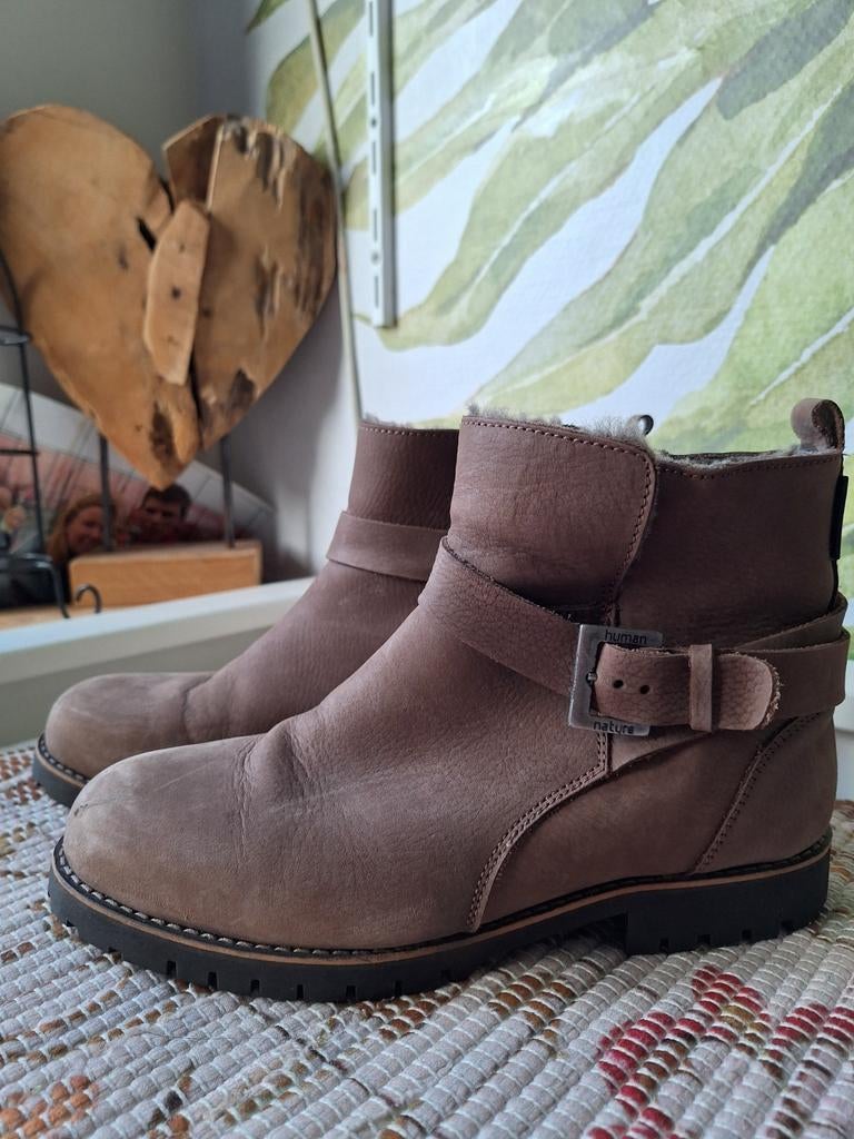 Human nature schoenen laarzen 42, Ophalen of Verzenden, Gedragen, Beige, Lage of Enkellaarzen