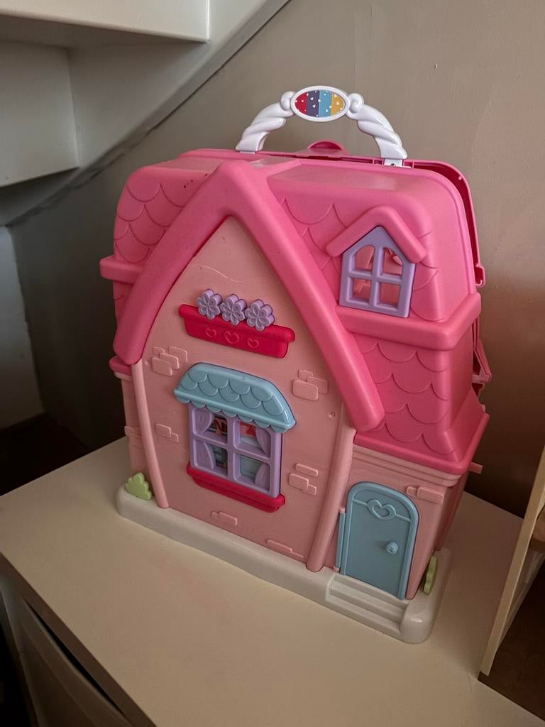 Roze speelhuisje met handvat, Ophalen of Verzenden, Gebruikt, Meisje