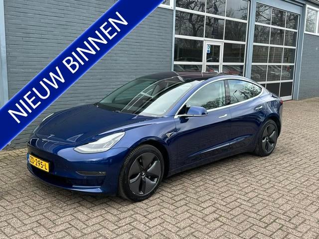 Tesla Model 3 Long Range AWD 75 kWh (bj 2019, automaat), Auto's, Tesla, Automaat, 12 maanden, Zwart, Blauw