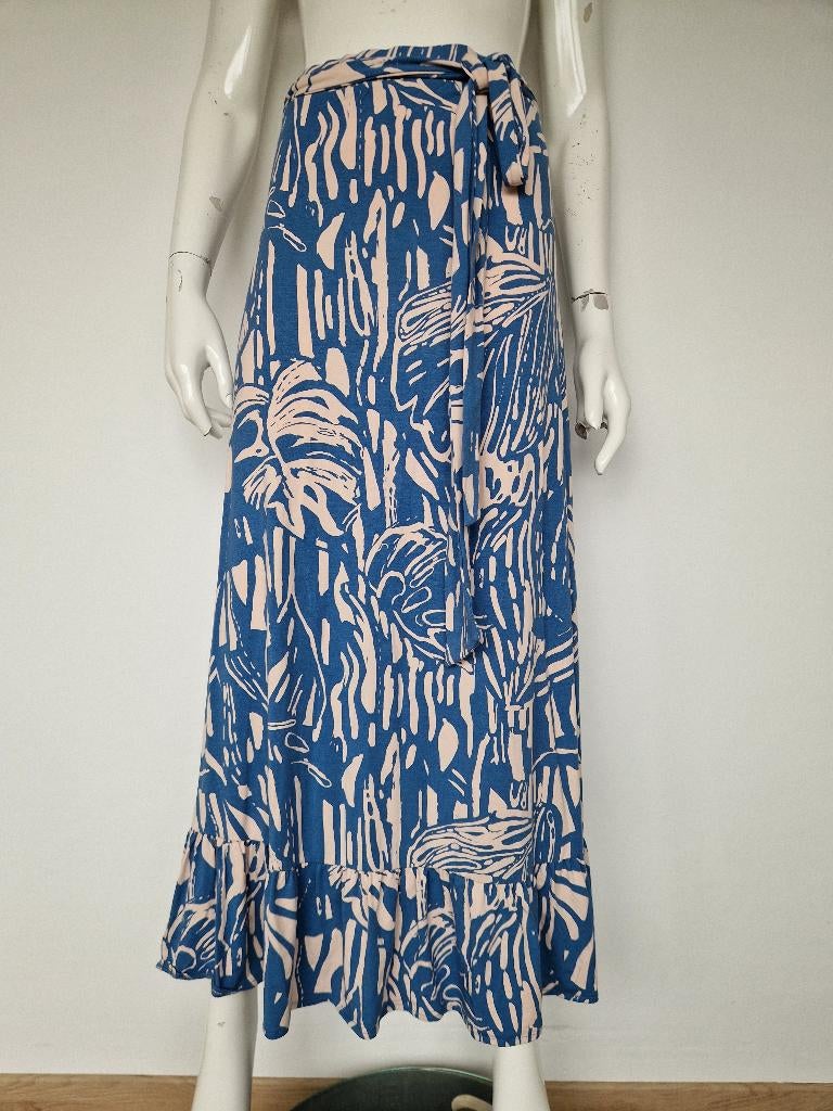 Juffrouw Jansen overslag rok Orianna. Maat S, Blauw, Blauw, Nijmegen, Verhip-vintage.nl, Ophalen of Verzenden