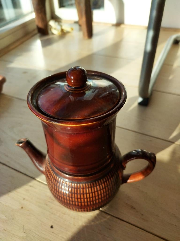 Bruin filterkoffiepotje, Huis en Inrichting, Ophalen of Verzenden